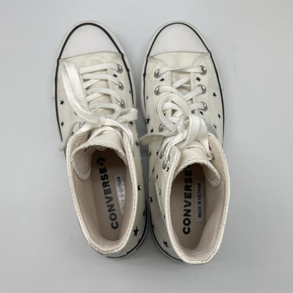Converse Sneakers Womens 8 Chuck Taylor Crystal Stars Platform Hi A03724C Shoes - Picture 5 of 11